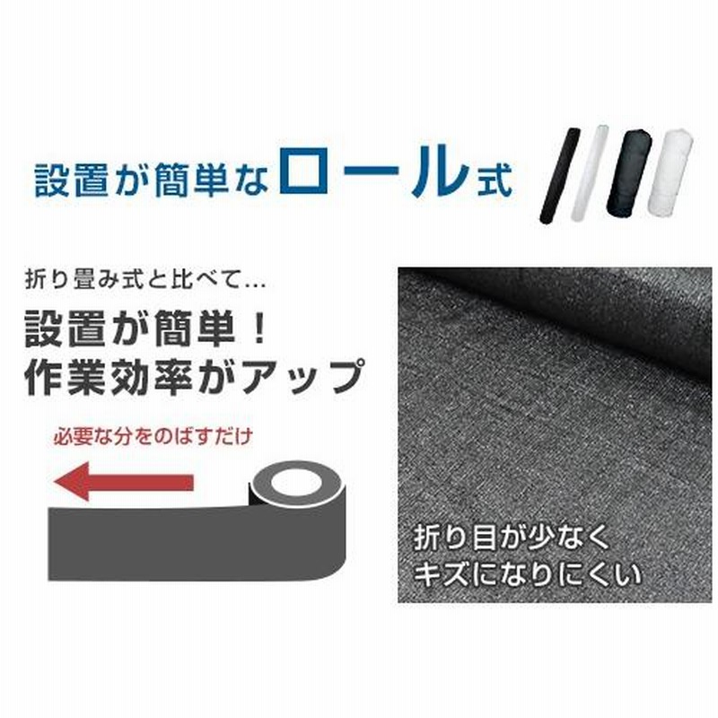 シンセイ ロール式 遮光ネット 2m×50m 遮光率90% 厚手 黒 [寒冷紗