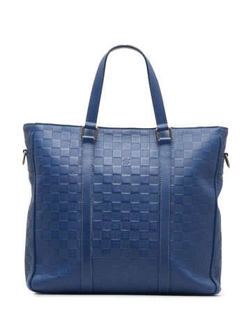 Louis Vuitton Pre-Owned - 2014 pre-owned Tadao PM two-way bag - women - Calf Leather - One Size - Blue
