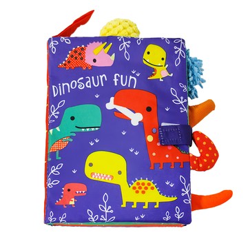 Oceanbaby 觸覺認知尾巴布書 恐龍世界  立體動物尾巴  恐龍主題設計  多材質尾巴  輕便易攜帶