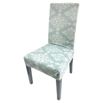 J&N 圖騰米蘭餐椅套 彈性椅套 易清洗  藍色  1個  Chair