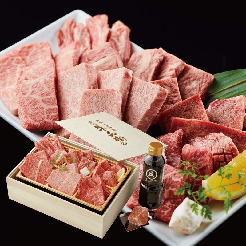 熨斗対応可 黒毛和牛 焼肉セット 極 ギフト 高級 A5等級 6種 420g タレ 岩塩 セット桐箱 父の日 プレゼント 母の日 プレゼント