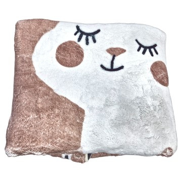 細沙羊絨地墊 TPR防滑底 地毯  100 x 100 x 1.3cm  白色 + 粉色