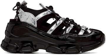 Simone Rocha 银色 & 黑色 Classic Tracker Trainer 运动鞋