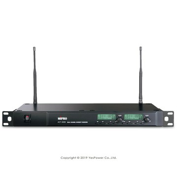 ACT-300B MIPRO 雙頻道UHF無線麥克風/2組原廠耳掛麥克風/一年保固/台灣製