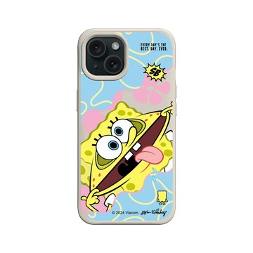 iPhone 15 SolidX 貝殼灰 - 海綿寶寶 SpongeBob - 搞笑海綿
