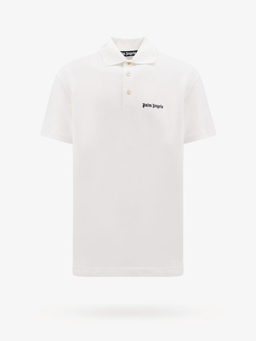 Cotton polo shirt with embroidered logo - PALM ANGELS - gender_Man