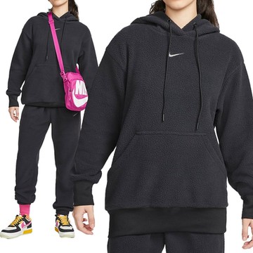 Nike AS W NSW PLSH FZ Hoodie 女款 黑色 帽T 搖粒絨 休閒 連帽 長袖 上衣 DQ6841-010