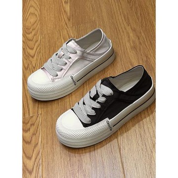 歐洲站375-51帆布厚底系帶運動休閑鞋歐洲站2025夏季韓版板鞋