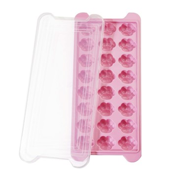 貓掌製冰盒24格 冰塊盒 矽膠冰磚模具 冰塊模具 冰格 冰磚 DIY果凍巧克力模具 製冰盒 可愛造型冰塊
