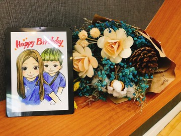 客製化Q版漫畫水彩肖像(小卡) | 訂製 插畫 水彩 肖像 似顏繪 Q版