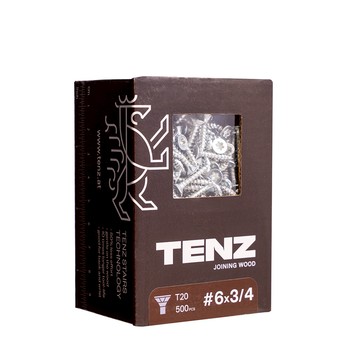 TENZ登馳 低耗能星型木螺絲 #6x3/4 小盒裝