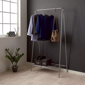 PORISH 室內用極簡輕量折疊式掛衣架(附置物層板)-DIY 單一規格