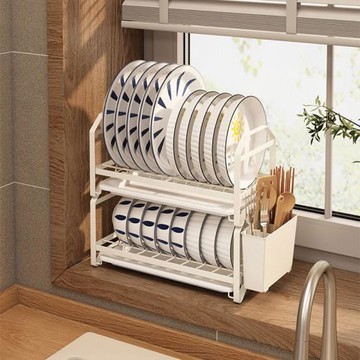 廚房迷你置物架桌面櫥柜內簡易碗架瀝水架碗盤碗蝶收納碗柜輕奢