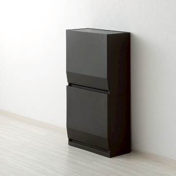 H&H系列 多功能雙層收納櫃垃圾桶 45L 白色