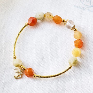 12星座(處女座)福祿壽水晶手鍊、幸運石-白水晶、帶來正能量