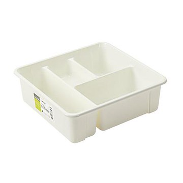 KEYWAY你可方型4格收納盒/TLR202/白