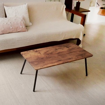 日式茶几桌 客廳桌 矮桌 折疊式茶几桌 仿古木紋 MIT台灣製【82505-4(ABR)】Tasteful特斯屋