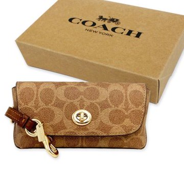 COACH 經典C LOGO墨鏡太陽眼鏡盒禮盒(焦糖)