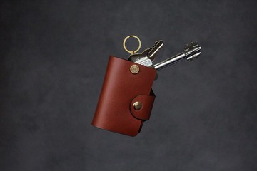 UNIC無縫線旋轉鑰匙包 / 真皮車鑰匙包【可客製化】