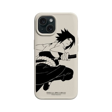 iPhone 15 SolidX 貝殼灰 - 火影忍者 Naruto - 素描系列-Sasuke