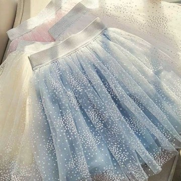 短裙 女童半身裙 夏天兒童裙子 夏裝女孩蓬蓬裙 紗裙 女生網紗短裙子 洋氣半身短裙【不二雜貨】