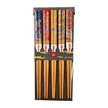 SUNLIFE 天然竹筷子 鈴和竹 22.5cm  竹子 多色  5雙筷子  1包