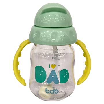 bab 培寶 輕鬆開 吸管手把 練習杯 160ml  1個  綠色