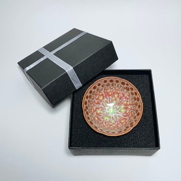 孔雀開屏 葵花杯 80ml 邱毓寧 鶯歌製 A10-26