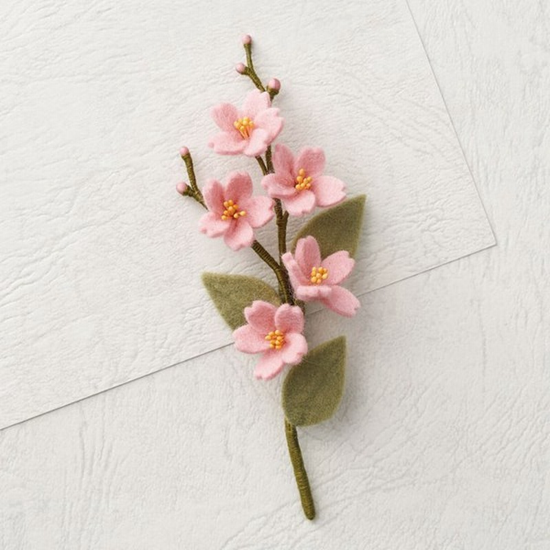 ピエニシエニ お花のコサージュ フェルトキット さくら Pob 12 フエルト キット フェルト アクセサリー サンフエルト フラワー ブローチ 通販 Lineポイント最大0 5 Get Lineショッピング