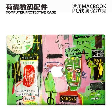 適用新Macbook保護殼m3輕軟m1蘋果筆記本電腦套24款air磨砂m2pro13/14/15防摔2338撞色涂鴉2442個性藝術2681