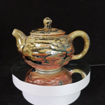 柴燒壺手拉胚落灰自然釉火痕金銀彩鶯歌職人精製