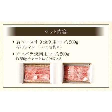 ふるさと納税 京都肉肩・肩ロースすき焼き用（約500ｇ）＆京都肉モモバラ焼肉セット（約500ｇ） 京都府京都市