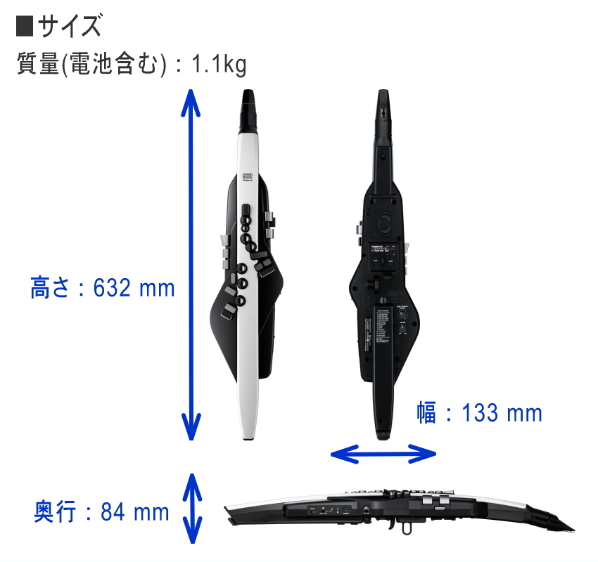 Roland ローランド Aerophone エアロフォン AE-20 スタンド ヘッドフォン ガイドブック付き