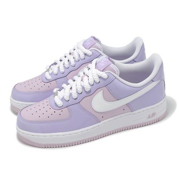 Nike 休閒鞋 Air Force 1 07 LV8 男鞋 女鞋 紫 粉紫 AF1 漆皮 HV9405-500