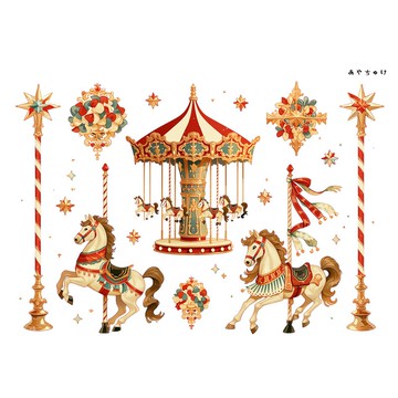 【6 月新品】20-134-0110 裁切紙 馬戲團風格