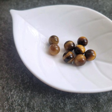 DIY材料。8mm虎眼石圓珠 (5顆入) 串珠散珠