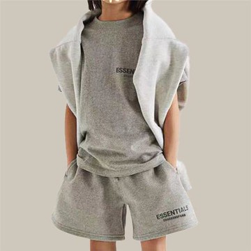 ESSENTIALS兒童純棉短袖t恤夏季中大童夏裝潮牌炸街T洋氣兒童裝