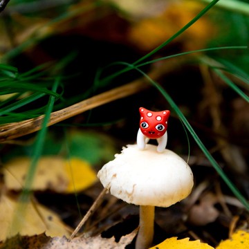 蕈菇貓咪耳環 – 送給貓奴的可愛飾品 – 手工藝術