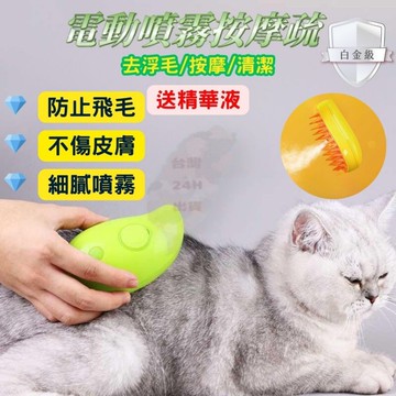 【台灣快速發貨】電動噴霧梳 寵物噴霧梳 貓咪梳毛 寵物清潔刷 寵物除毛梳 脫毛梳 寵物梳子 寵物刷子 狗狗按摩刷