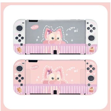 SwitchOLED保護殼NS續航保護殼硅膠TPU手柄全軟殼 鋼琴玲娜貝爾