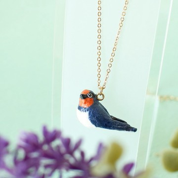 和紙飾品 項鍊 燕子 燕 野鳥 鳥類