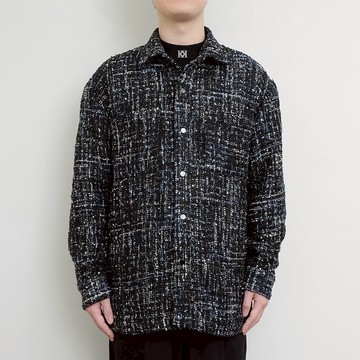 KAIKAI - Faded - 璀燦粗花呢襯衫外套 - 藍