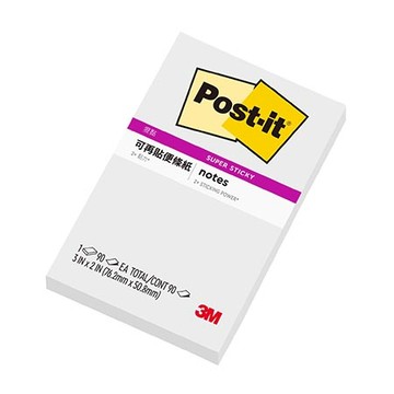3M Post-it利貼狠黏可再貼便條紙/632S-13/76.2x50.8mm/白/90張/本