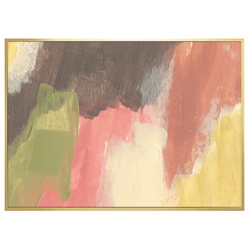 菠蘿選畫所 抽象畫 中性色混搭II 掛畫 40 x 30cm 畫框 北歐風  金色