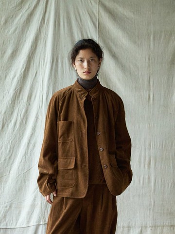復古文青 / 棉麻燈芯絨外套 / 休閒上衣