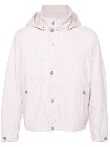 Stone Island - linen hooded jacket - men - Linen/Flax/Acrylic Resin - L - Pink
