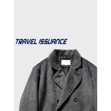TRAVEL ISSUANCE 安穩于日常 潮牌ins中長款毛呢休閑寬松外套大衣