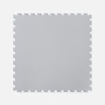 加厚雙色安全EVA巧拼運動地墊 96x96x2cm 鐵灰/銀灰 含邊條