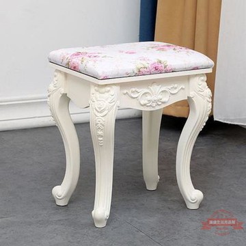 歐式梳妝凳白色法式奢華化妝臺凳子時尚小戶型簡約現代田園家用