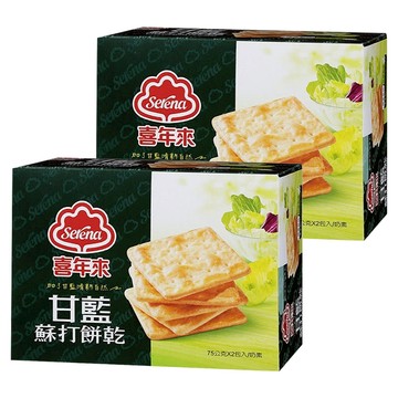 喜年來 甘藍蘇打餅乾 75公克x2包入/奶素  150g  2盒